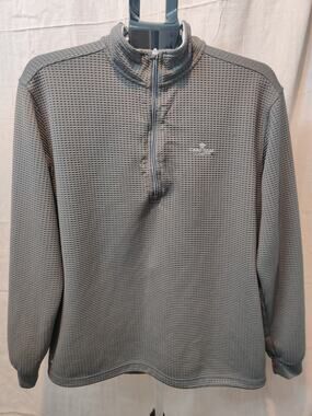 Straight Down 1/4 Zip Golf Jacket Men's Size Medium Green Pullover Cabo Real